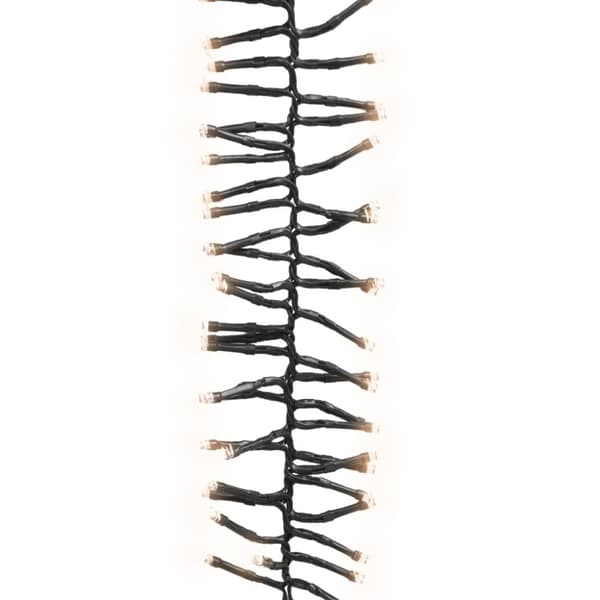vidaXL Ljusslinga med 1000 LED cluster varmvit 11 m PVC