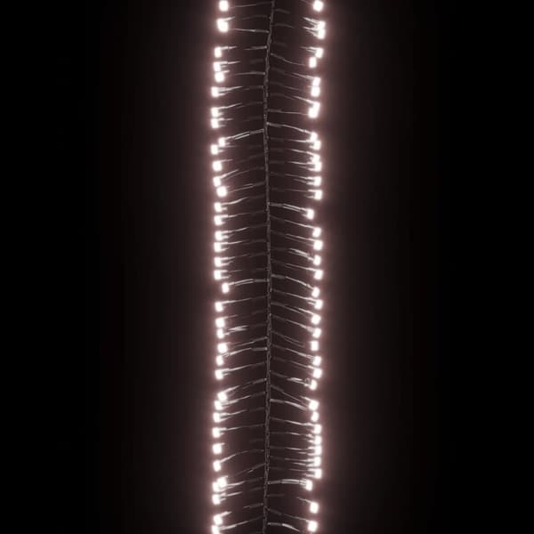 vidaXL Ljusslinga med 2000 LED cluster varmvit 17 m PVC