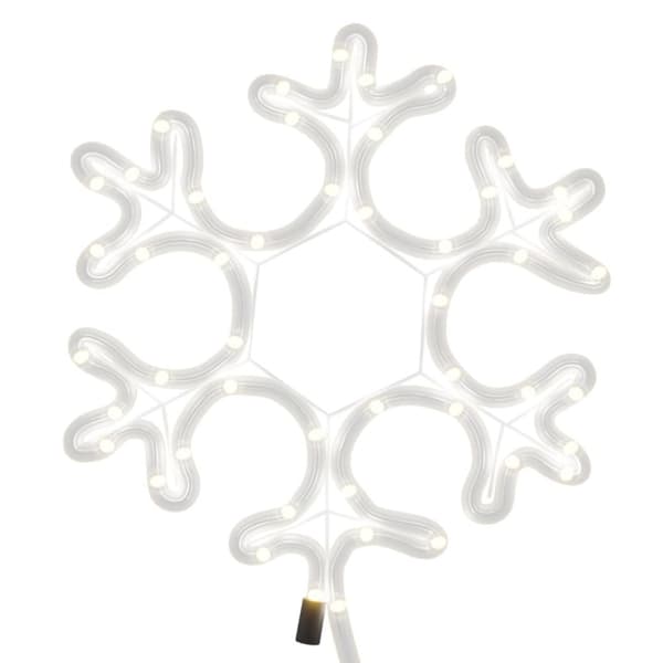vidaXL Julesnøfnuggfigur med 48 lysdioder varmhvit 27x27 cm