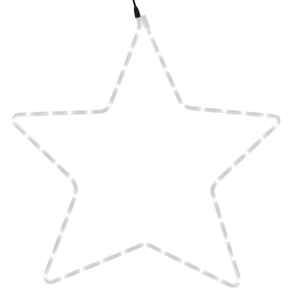 vidaXL Julstjärna ljusslinga med 48 LEDs varmvit 56 cm