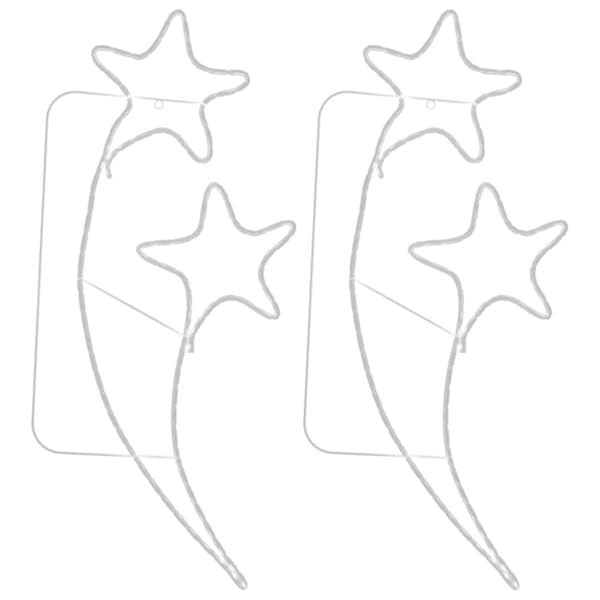 vidaXL Stjerneformede taulys 2 stk varmhvit 125,5x53x4,5 cm