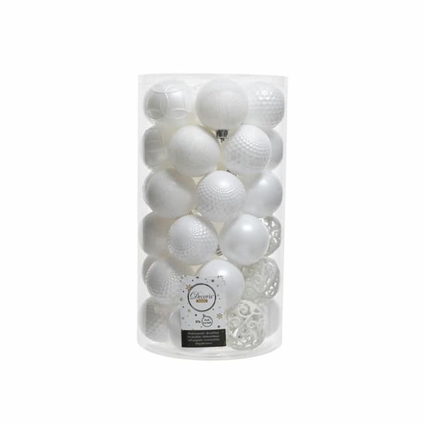 Julgranskulor Decoris Vit (37 Delar)