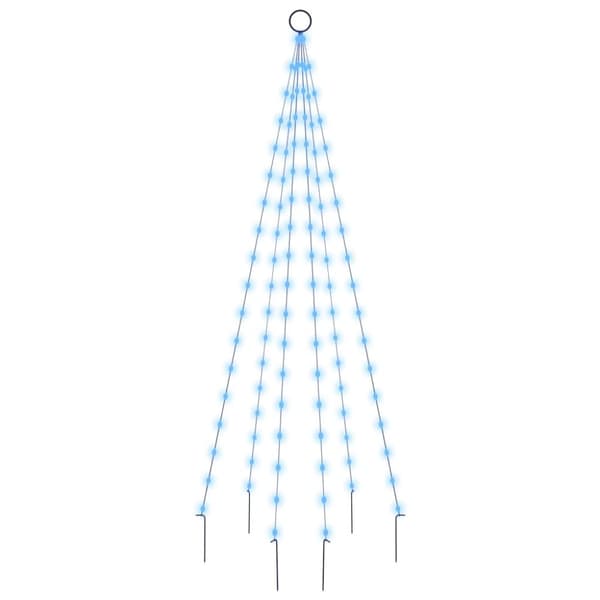 vidaXL juletræ til flagstang 108 LED'er 180 cm blåt lys