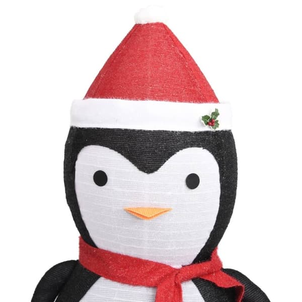 vidaXL Pingviini joulukoriste LED-valoilla ylellinen kangas 180 cm