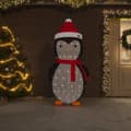 Pikkukuva 1 / 7: vidaXL Pingviini joulukoriste LED-valoilla ylellinen kangas 180 cm