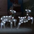 Pikkukuva 1 / 7: vidaXL Jouluporot 2 kpl hopea 40 LED-valoa