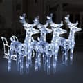 Miniatyrbillede 3 af 11: vidaXL rensdyr og kane 240 LED'er juledekoration akryl