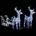 Miniatyrbillede 4 af 11: vidaXL rensdyr og kane 240 LED'er juledekoration akryl