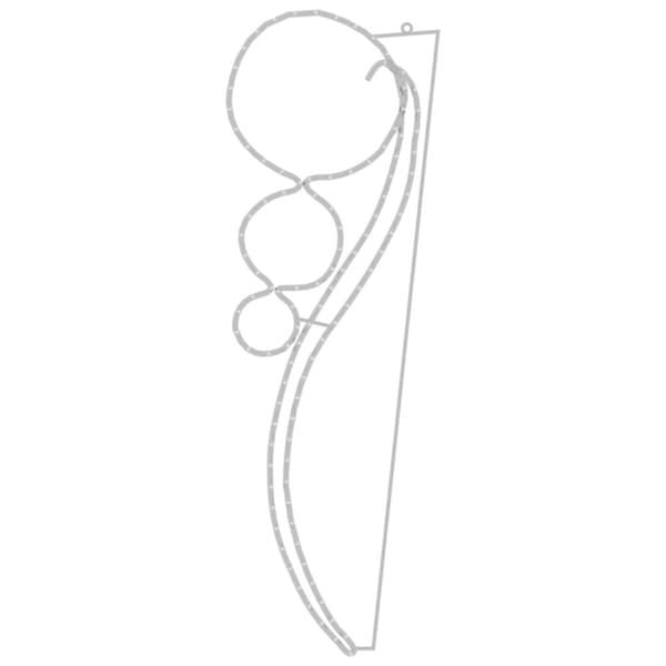 vidaXL Kuleformede taulys 4 stk varmhvit 111,5x35x4,5 cm