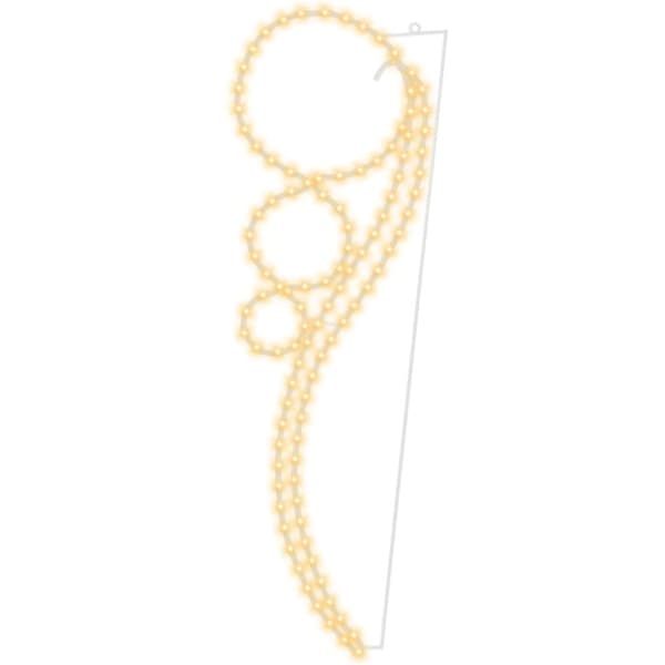 vidaXL Kuleformede taulys 4 stk varmhvit 111,5x35x4,5 cm