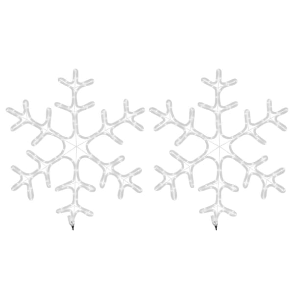 vidaXL Snöflinga ljusslinga med LED 2 st varmvit 59x59 cm