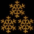 Pikkukuva 2 / 7: vidaXL Lumihiutale joulukoriste LED-valot 3 kpl lämmin valk. 59x59 cm