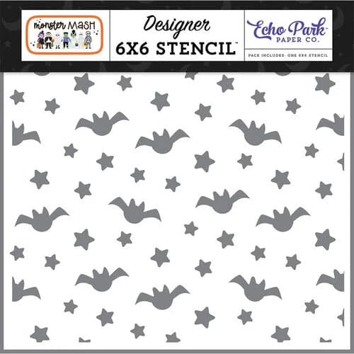 Schablon Echo Park - Fright Night Bats - 6x6 Tum