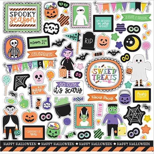Paper Pad Echo Park - Monster Mash - 12x12 Tum - 12 ark