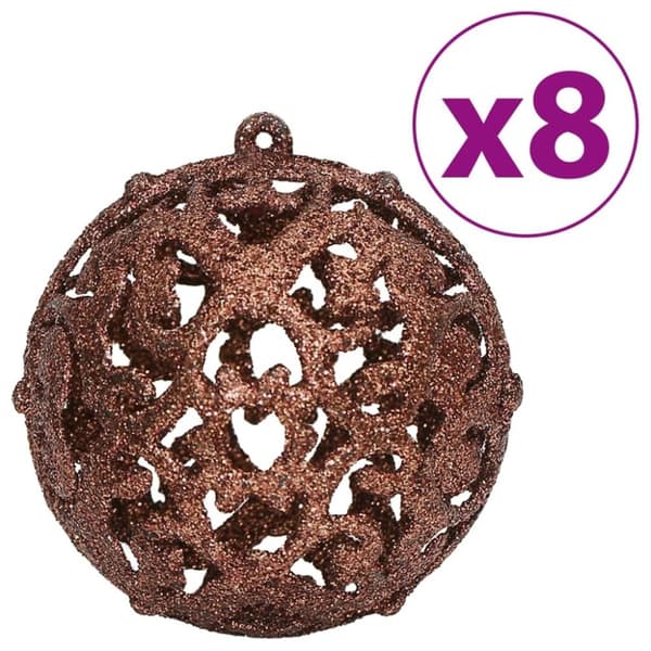 vidaXL Julgranskulor 100 st brun 3/4/6 cm