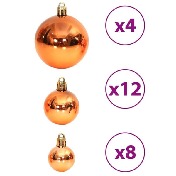 vidaXL Julgranskulor 100 st brun 3/4/6 cm