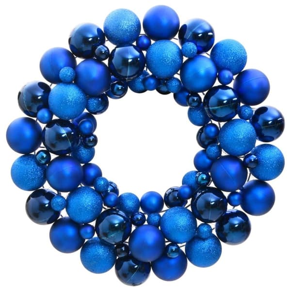 vidaXL julekrans 45 cm polystyren blå
