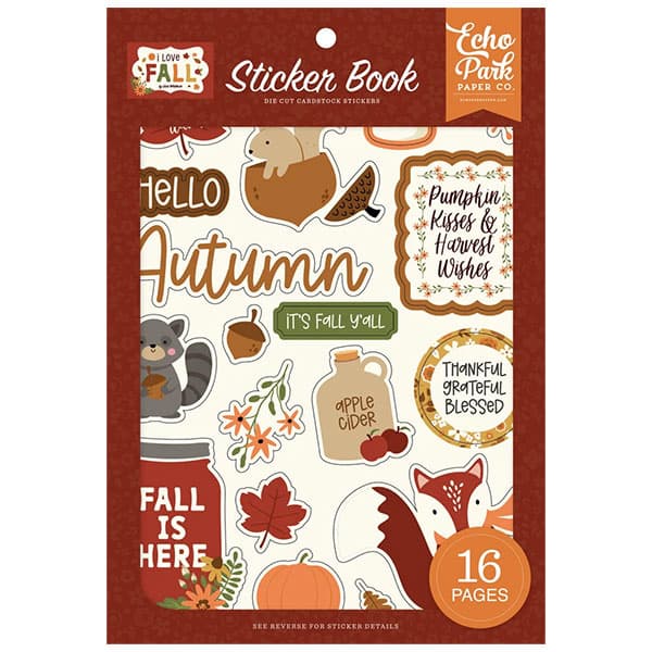 Sticker Book - Echo Park - I Love Fall - 16 sidor