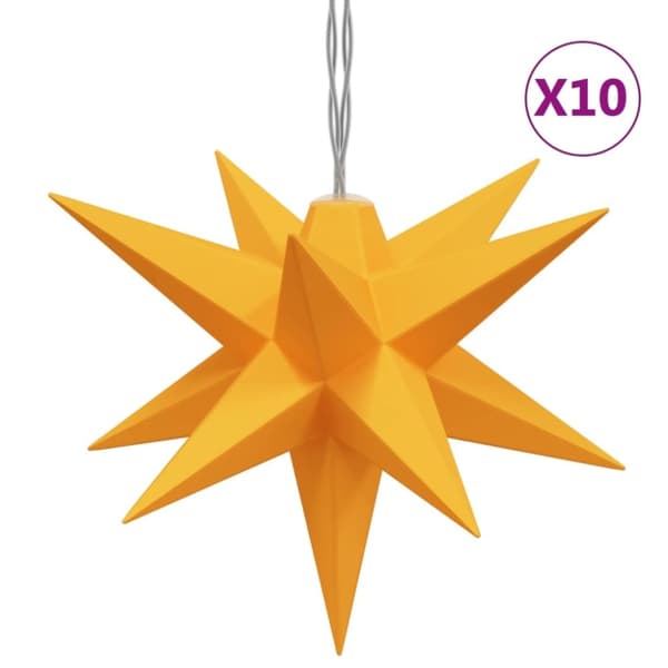 vidaXL Joulun tähtivalo 10 LED-valoa keltainen 10 cm