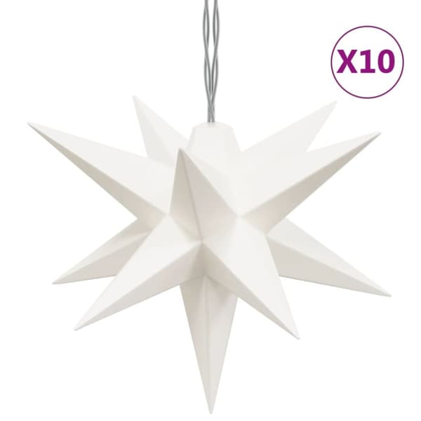 vidaXL Julelys med 10 LED hvit 10 cm
