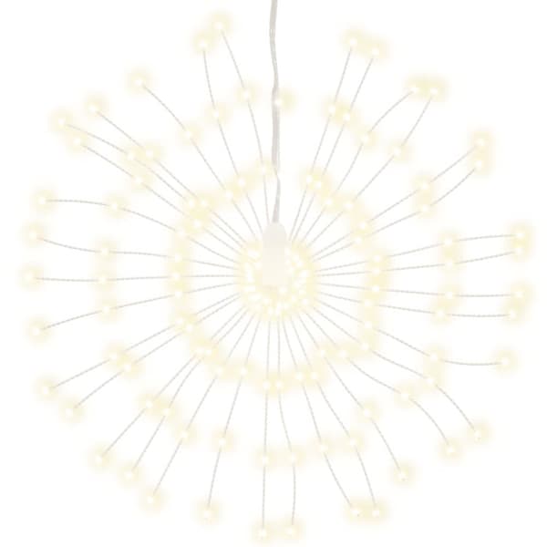 vidaXL lysende starburst-dekoration 140 LED'er 17 cm varmt hvidt lys