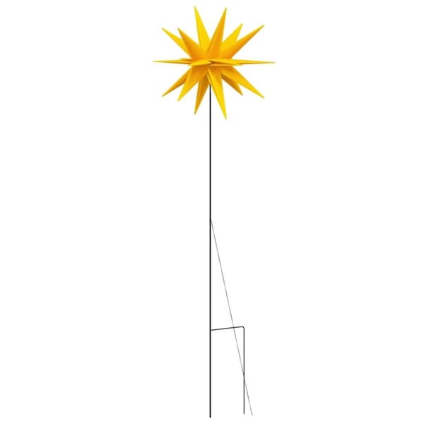 vidaXL Jouluvalo maapiikillä 3 kpl LED-valoilla taitettava kelt. 35 cm