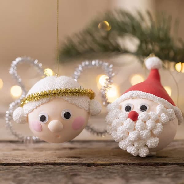 Mini DIY Kit - Julgranskulor Ängel och Tomte