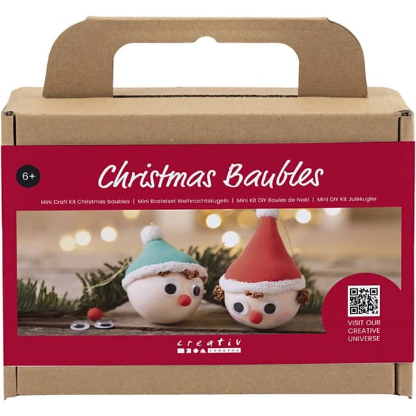 Mini DIY Kit - Julgranskulor Två Tomtenissar