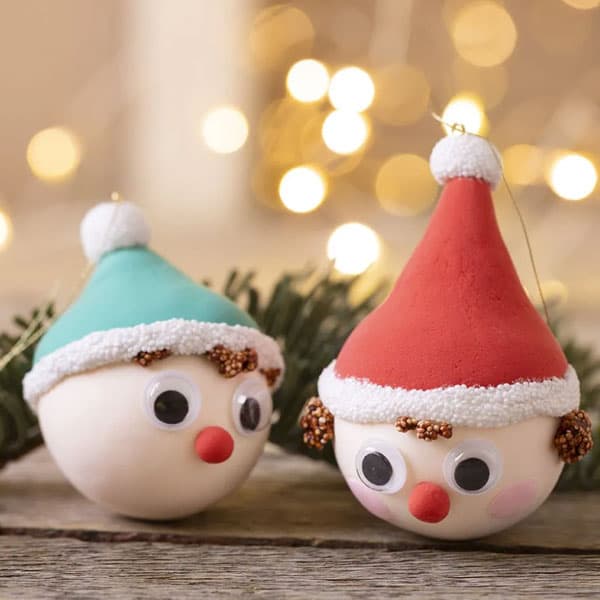 Mini DIY Kit - Julgranskulor Två Tomtenissar
