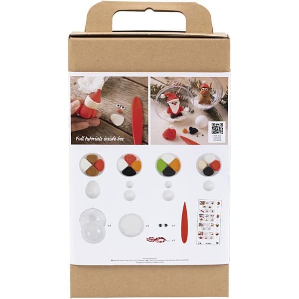 DIY Kit Julgranskulor - Silk Clay och Foam Clay Figurer