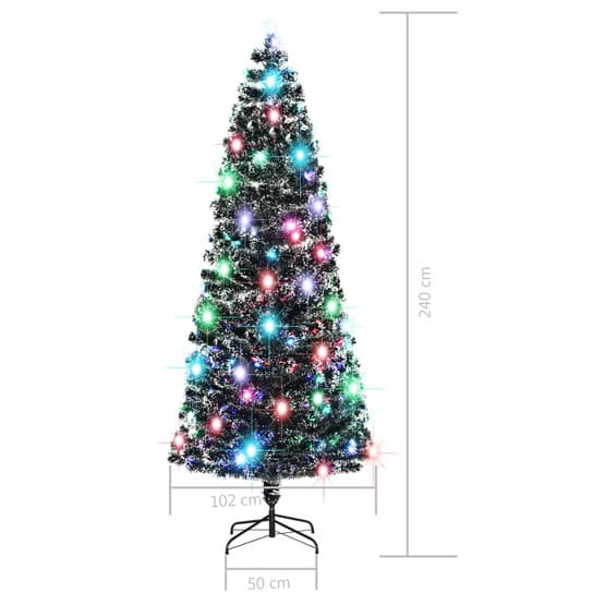 Plastgran Med Fot Och Led Fiberoptik 240 Cm