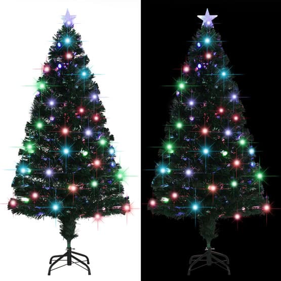 Plastgran Med Fot Och Led 150 Cm Fiberoptik