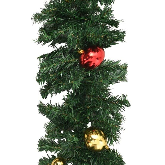 Julgirlanger 4 St Med Julkulor Grön 270 Cm Pvc