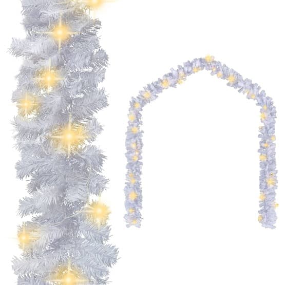 Julgirlang Med Led-Lampor 10 M Vit