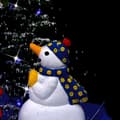 Miniatyrbild 7 av 7: Julgran Med Snö Och Paraplybas Blå 170 Cm Pvc