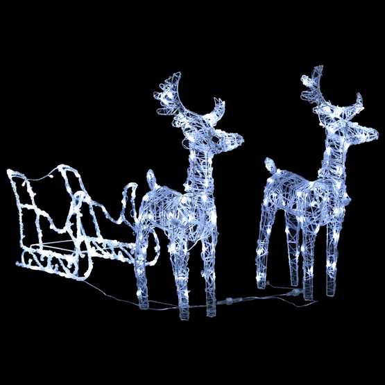Juldekoration Ren & Släde 160 Led 130 Cm Akryl