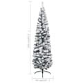 Miniatyrbild 6 av 6: Smal Plastgran Med Snö Grön 240 Cm Pvc