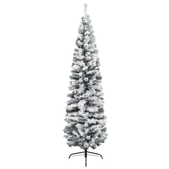 Smal Plastgran Med Snö Grön 240 Cm Pvc