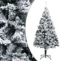 Miniatyrbild 1 av 6: Plastgran Med Snö Grön 240 Cm Pvc