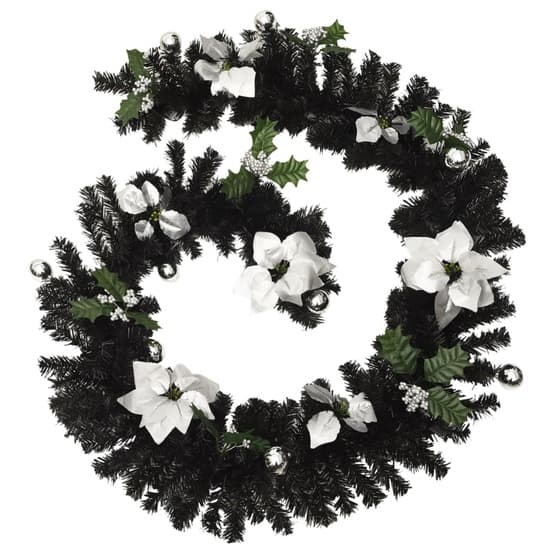 Julgirlang Med Led-Lampor Svart 2,7 M Pvc