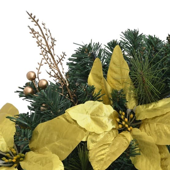 Julkrans Med Lysdioder Grön 60 Cm Pvc