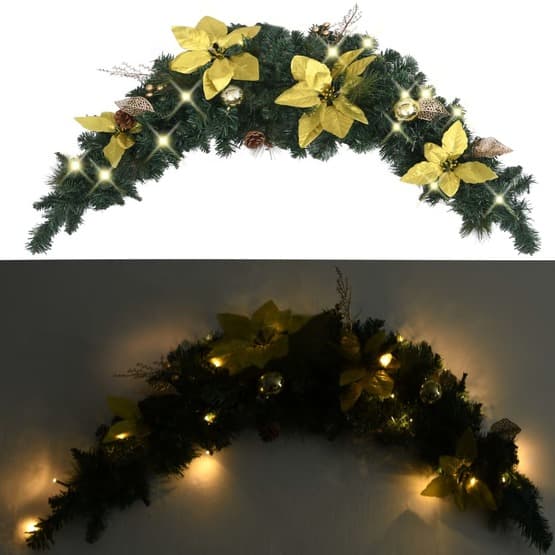 Julbåge Med Led 90 Cm Pvc Grön