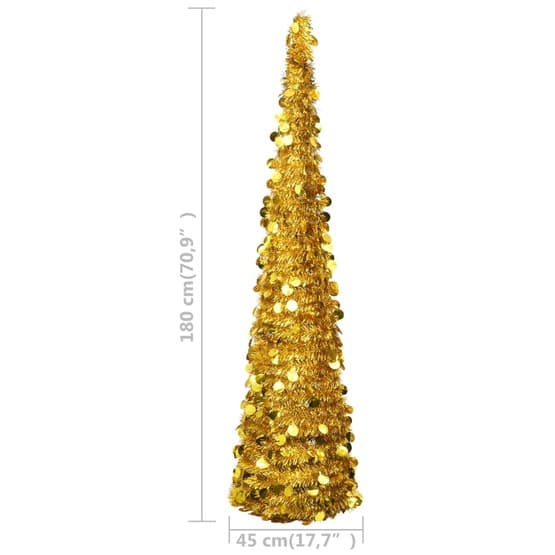 Pop-Up Plastgran Guld 180 Cm Pet