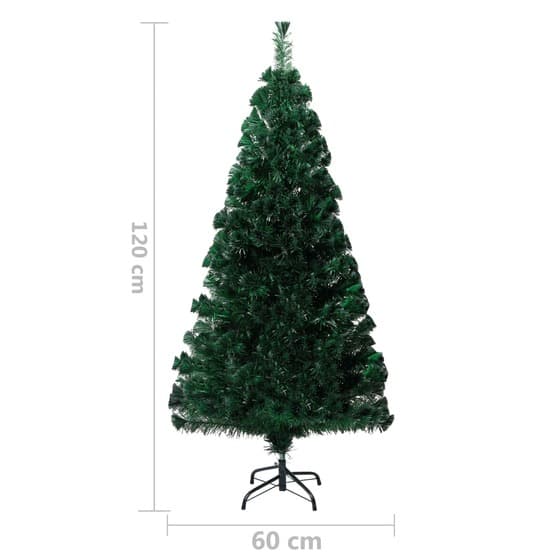 Plastgran Med Fot Grön 120 Cm Fiberoptik