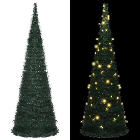 Pop-Up Plastgran Med Led Grön 180 Cm