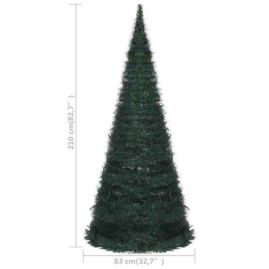 Pop-Up Plastgran Med Led Grön 210 Cm