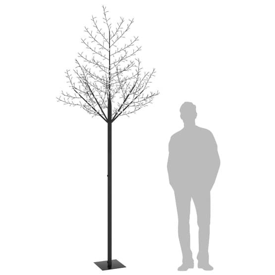 Plastgran 600 Led Körsbärsblommor Blått Ljus 300 Cm