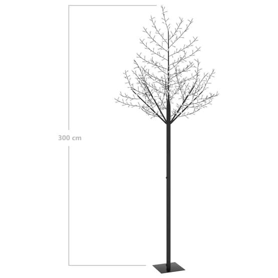 Plastgran 600 Led Körsbärsblommor Blått Ljus 300 Cm
