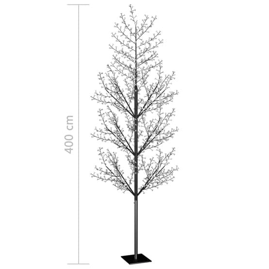 Plastgran 1200 Led Körsbärsblommor Blått Ljus 400 Cm
