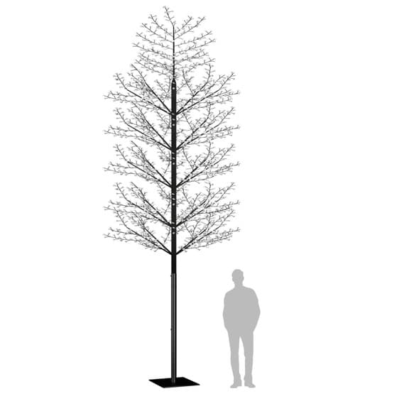 Plastgran 2000 Led Körsbärsblommor Blåvitt Ljus 500 Cm